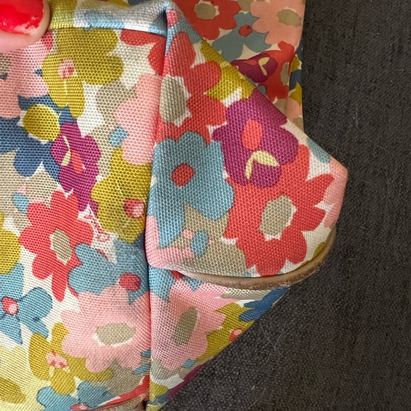 COACH Floral Drawstring Canvas Bucket Shoulder Bag Purse - Picture 9 of 10